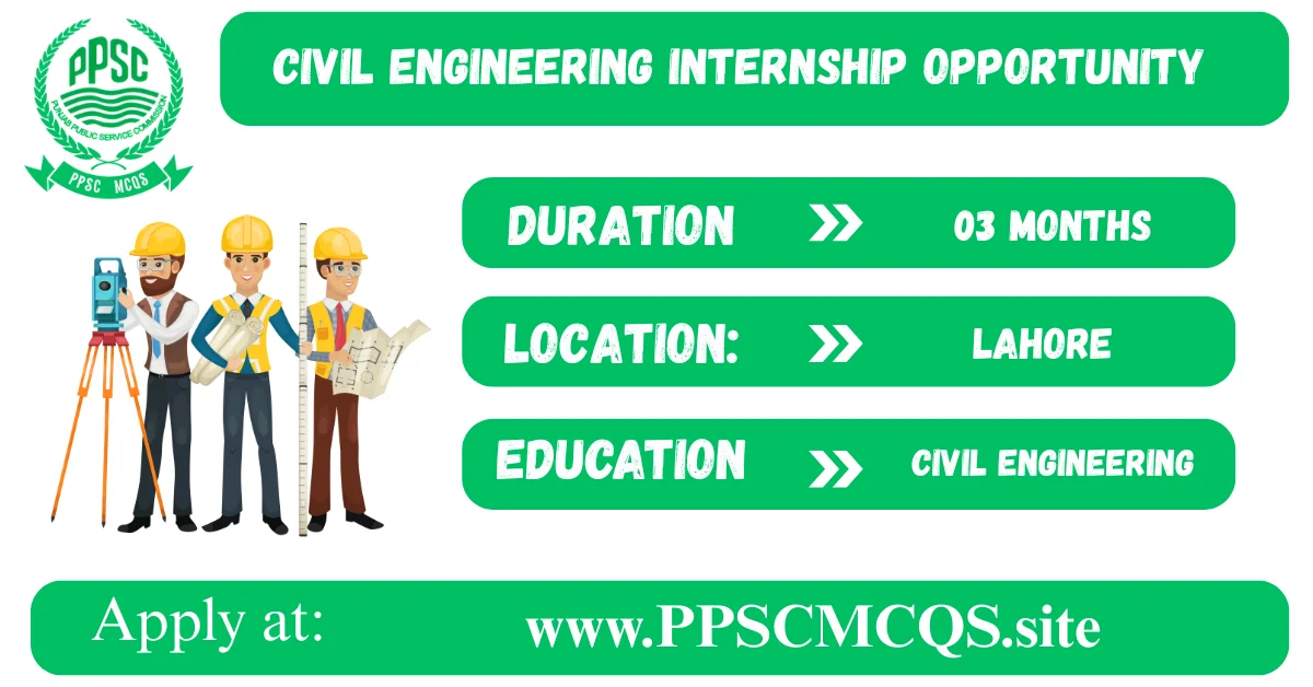 Civil Engineering Internship Opportunity in Lahore