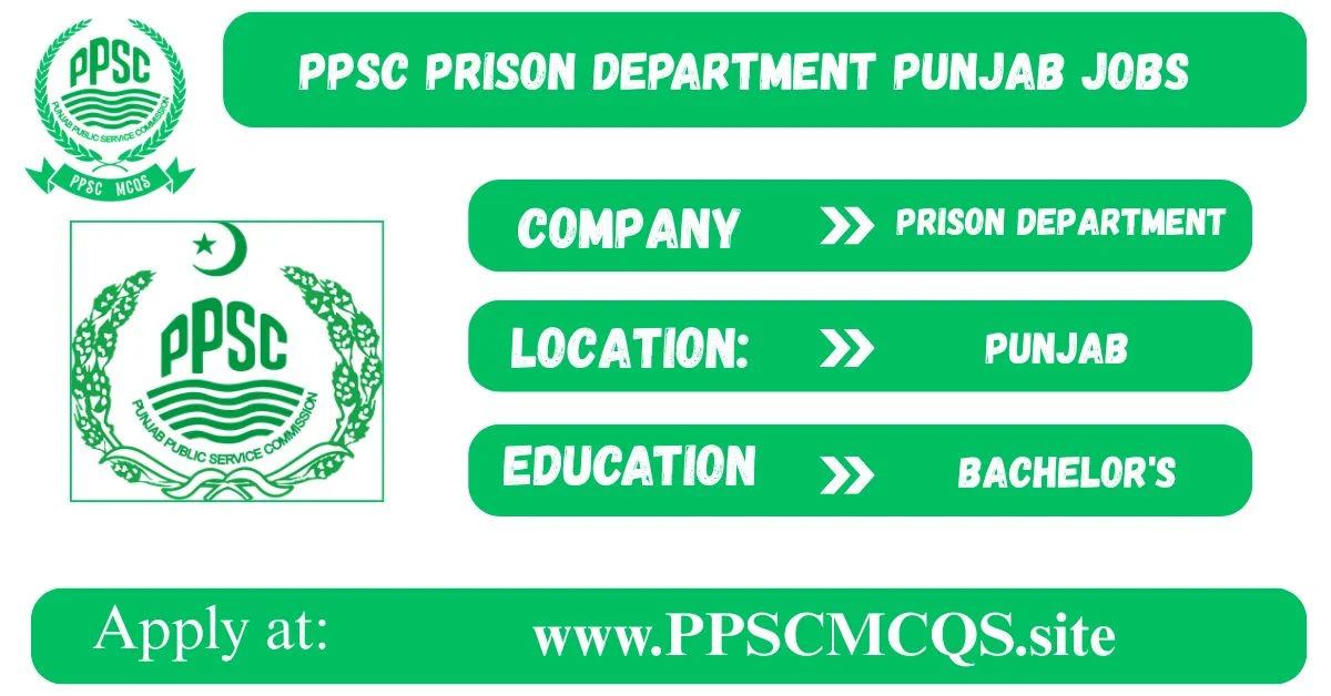 PPSC Prison Department Punjab Jobs